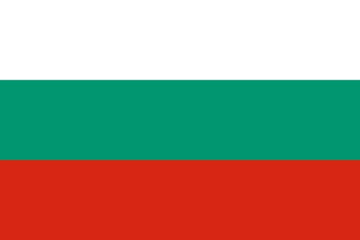 National flag of Bulgaria with horizontal white, green, and red stripes