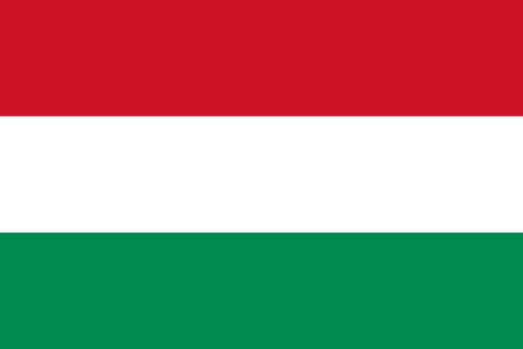 National flag of Hungary with horizontal red, white, and green stripes