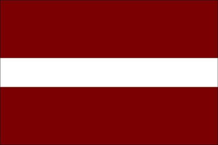 National flag of Latvia with maroon and white horizontal stripes