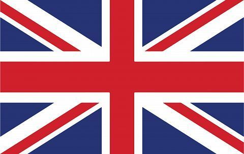 United Kingdom national flag (Union Jack) with red, white, and blue colors